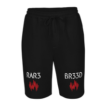 Load image into Gallery viewer, BALL+GRIND - RAR3 BR33D Blk/Red/Wht Men's fleece shorts