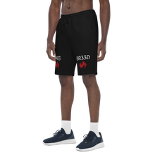 Load image into Gallery viewer, BALL+GRIND - RAR3 BR33D Blk/Red/Wht Men's fleece shorts