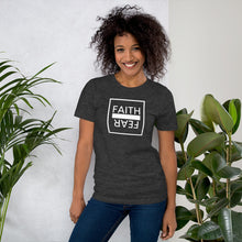 Load image into Gallery viewer, Ball+Grind - "FAITH OVER FEAR" White Box Short-Sleeve Unisex T-Shirt