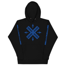 Load image into Gallery viewer, BALL+GRIND - GRIND MODE (BLACK/BLUE) Unisex Hoodie