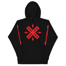Load image into Gallery viewer, BALL+GRIND - GRIND MODE (BLACK/RED) Unisex Hoodie