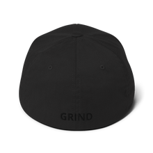 Load image into Gallery viewer, BALL+GRIND: THE GRIND (Black Stitch) Flexfit Structured Twill Cap