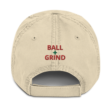 Load image into Gallery viewer, BALL + GRIND "FAITH OVER FEAR" (Green/Red) Stitched Distressed Dad Hat