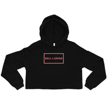 Load image into Gallery viewer, Ball+Grind - Black and Pink Women's Crop Hoodie