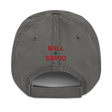 Load image into Gallery viewer, BALL + GRIND "FAITH OVER FEAR" (Green/Red) Stitched Distressed Dad Hat