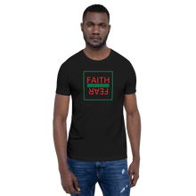 Load image into Gallery viewer, Ball+Grind - "FAITH OVER FEAR" Green/Black/Red Short-Sleeve Unisex T-Shirt