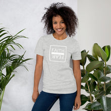 Load image into Gallery viewer, Ball+Grind - "FAITH OVER FEAR" White Box Short-Sleeve Unisex T-Shirt