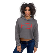 Load image into Gallery viewer, Ball+Grind - Black and Red Women's Crop Hoodie
