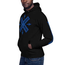 Load image into Gallery viewer, BALL+GRIND - GRIND MODE (BLACK/BLUE) Unisex Hoodie