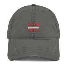 Load image into Gallery viewer, BALL + GRIND "FAITH OVER FEAR" (Red Letter) Distressed Dad Hat