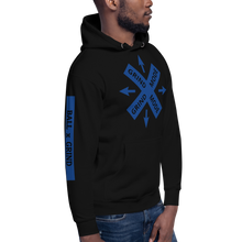 Load image into Gallery viewer, BALL+GRIND - GRIND MODE (BLACK/BLUE) Unisex Hoodie