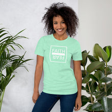 Load image into Gallery viewer, Ball+Grind - "FAITH OVER FEAR" White Box Short-Sleeve Unisex T-Shirt