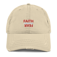 Load image into Gallery viewer, BALL + GRIND "FAITH OVER FEAR" (Red Letter) Distressed Dad Hat