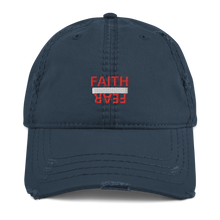 Load image into Gallery viewer, BALL + GRIND "FAITH OVER FEAR" (Red Letter) Distressed Dad Hat