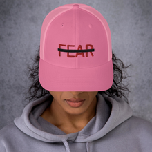 Load image into Gallery viewer, BALL+GRIND - FEARLESS Black Strike Trucker Cap